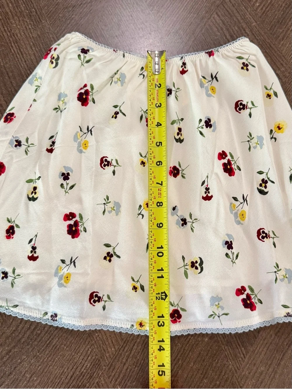 GAP x DOEN Girls Cream Floral Skater Skirt with Red, Yellow & Blue Blooms